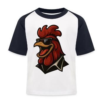 Wake up in style - Kids' Baseball T-Shirt - white/navy - Front