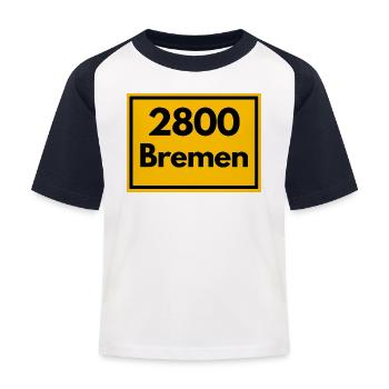 ANCIEN CODE POSTAL RETRO2800 BREMEN STADTMUSIK - T-shirt baseball Enfant - blanc/marine - Devant
