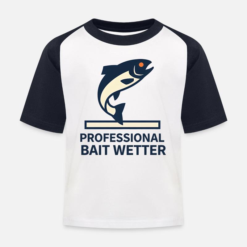 Pro Bait Wetter - Maglietta da baseball per bambini - bianco/navy