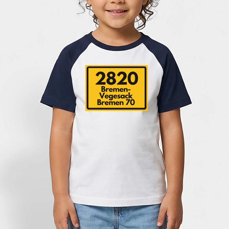 OLD POSTCODE ZIP CODE RETRO 2820 BREMEN VEGESACK! Kids' Baseball T-Shirt