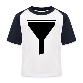 Funnel - Kids' Baseball T-Shirt - white/navy - Front