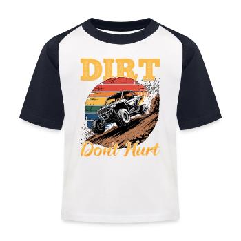UTV Tout-Terrain 4 Roues Côte à côte - T-shirt baseball Enfant - blanc/marine - Devant