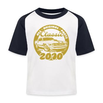 16. Geburtstag - Klassiker Musclecar 06/2010 - Kinder Baseball T-Shirt - Weiß/Navy - Vorne