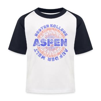 Mitarbeiter Aspen - Kinder Baseball T-Shirt - Weiß/Navy - Vorne
