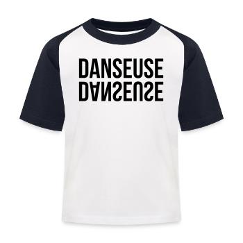Danseuse - Danse - T-shirt baseball Enfant - blanc/marine - Devant