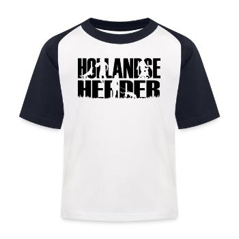 IPO Hollandse Herder - Kinder Baseball T-Shirt - Weiß/Navy - Vorne