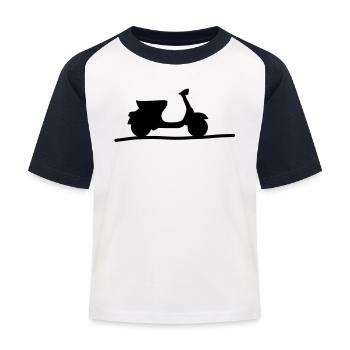 Roller - Kinder Baseball T-Shirt - Weiß/Navy - Vorne