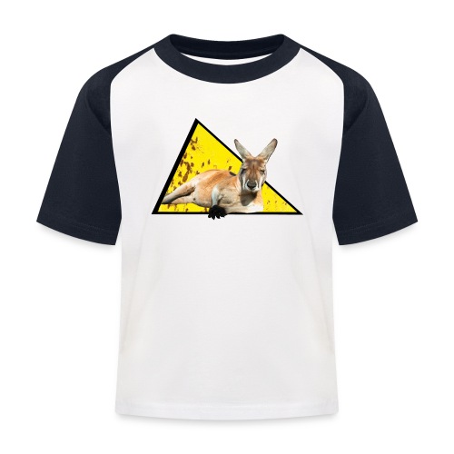 Australien: Cooles Känguru relaxed in einem Schild - Kinder Baseball T-Shirt