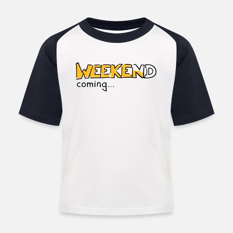 Weekend - Kids' Baseball T-Shirt - white/navy