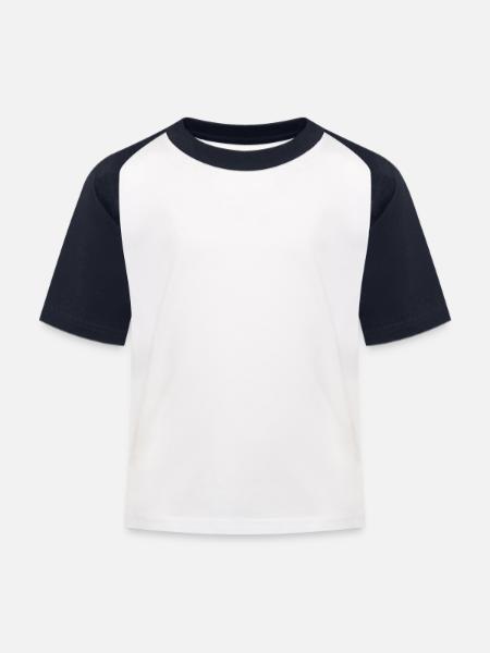 moon - Kinder Baseball T-Shirt - Weiß/Navy