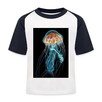 Mysterious jellyfish - Kids' Baseball T-Shirt - white/navy - Front