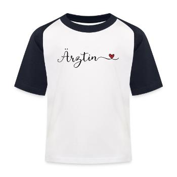 Ärztin - Kinder Baseball T-Shirt - Weiß/Navy - Vorne