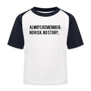 Motivational saying - Kids' Baseball T-Shirt - white/navy - Front