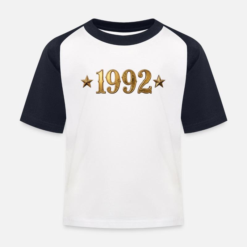 Année du design classique 1992 - T-shirt baseball Enfant - blanc/marine