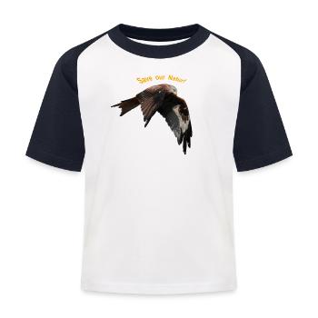 ROTMILAN 2A gelb - Kinder Baseball T-Shirt - Weiß/Navy - Vorne