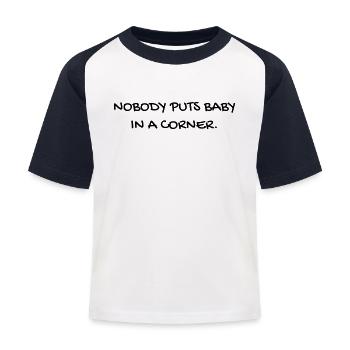 Cinema / Film / Zitat / TV-Serie - Kinder Baseball T-Shirt - Weiß/Navy - Vorne