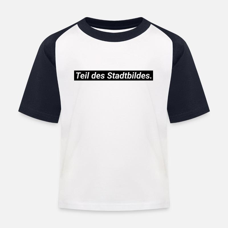 Partie intégrante du paysage urbain - T-shirt baseball Enfant - blanc/marine