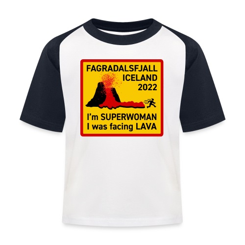HUH! Fagradalsfjall 2022 #08 (Full Donation) - Kids' Baseball T-Shirt