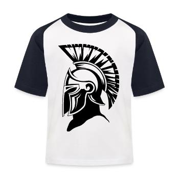 Sparta Spartanischer Krieger - Kinder Baseball T-Shirt - Weiß/Navy - Vorne