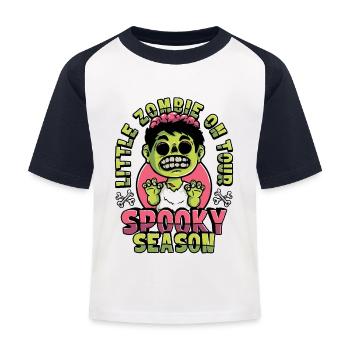 Zombie Halloween - T-shirt baseball Enfant - blanc/marine - Devant