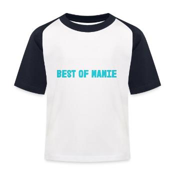 OMA. MUTTERTAG. ALLES GUTE ZUM OMA-TAG. ICH LIEBE DICH - Kinder Baseball T-Shirt - Weiß/Navy - Vorne