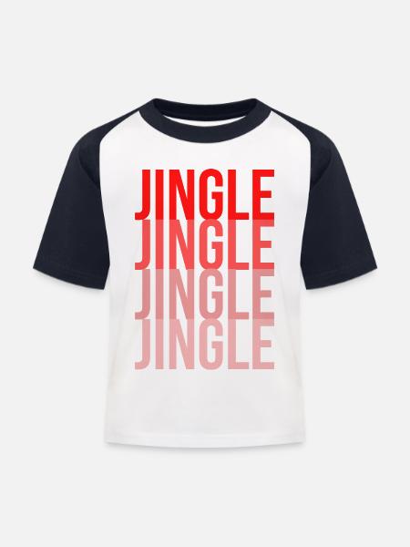 Weihnachts-Jingle Jingle - Kinder Baseball T-Shirt - Weiß/Navy
