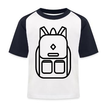 Backpack - Kids' Baseball T-Shirt - white/navy - Front