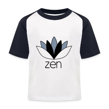 Zen - Kids' Baseball T-Shirt - white/navy - Front