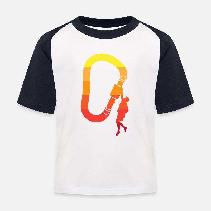 Grimper - T-shirt baseball Enfant - blanc/marine