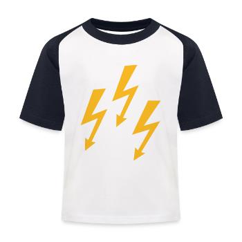 Blitz - Kinder Baseball T-Shirt - Weiß/Navy - Vorne