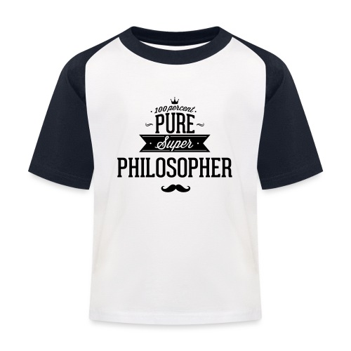 100 Prozent Philosoph - Kinder Baseball T-Shirt