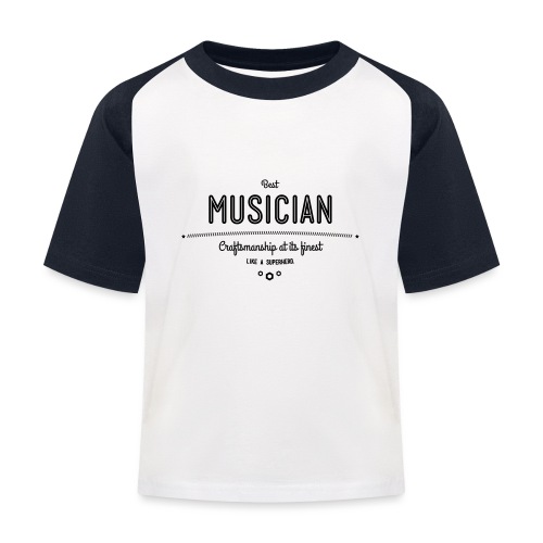 Bester Musiker wie ein Superheld - Kinder Baseball T-Shirt
