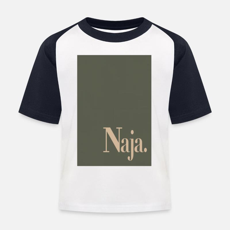 Poster minimalista moderno – beh. - Maglietta da baseball per bambini - bianco/navy