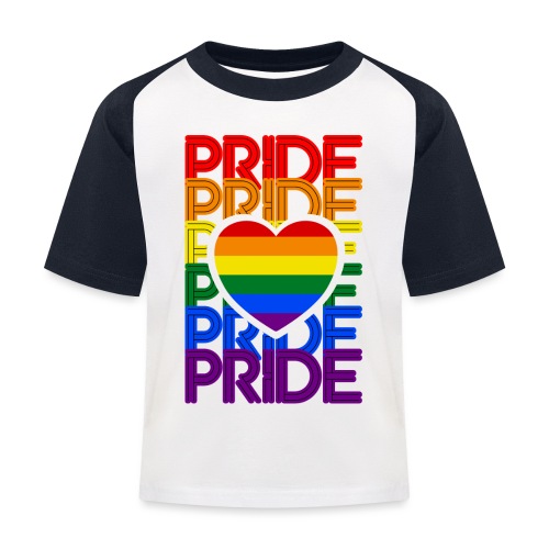 Pride Love Rainbow Heart - Kinder Baseball T-Shirt