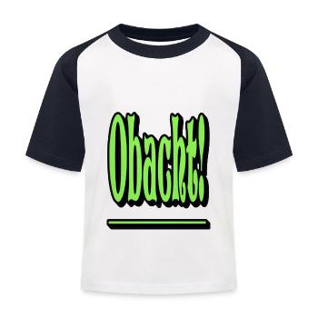 Fais-moi bien soin de toi. - T-shirt baseball Enfant - blanc/marine - Devant