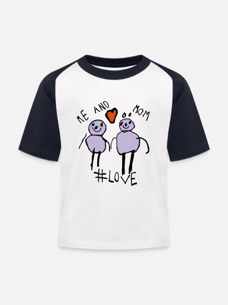 Moi et maman #Love - T-shirt baseball Enfant - blanc/marine