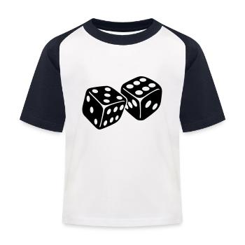 Dice - Kids' Baseball T-Shirt - white/navy - Front