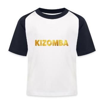 GOLD Kizomba - Kizomba Danse shirt - T-shirt baseball Enfant - blanc/marine - Devant