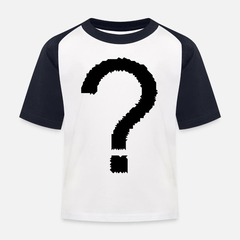 point d'interrogation - T-shirt baseball Enfant - blanc/marine