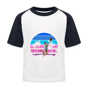 Vacances ici je viens - T-shirt baseball Enfant - blanc/marine - Devant