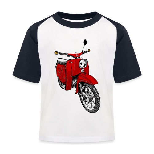 Simson Schwalbe rot - Kinder Baseball T-Shirt