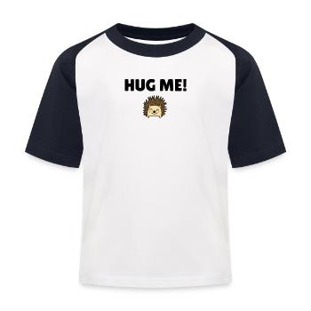 Hug me! - Kids' Baseball T-Shirt - white/navy - Front