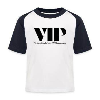 VIP In love with fries - Kids' Baseball T-Shirt - white/navy - Front