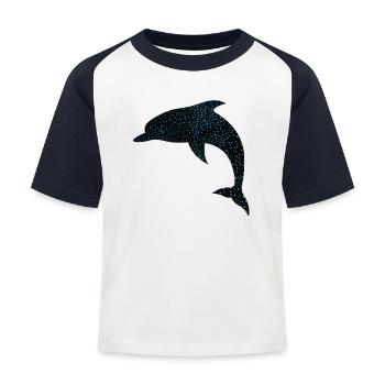 Niedlicher Delphin Mignon Dauphin - T-shirt baseball Enfant - blanc/marine - Devant