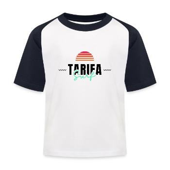 Coucher de soleil à Tarifa - T-shirt baseball Enfant - blanc/marine - Devant