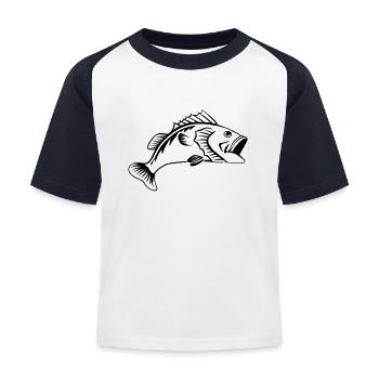 perche - T-shirt baseball Enfant - blanc/marine - Devant