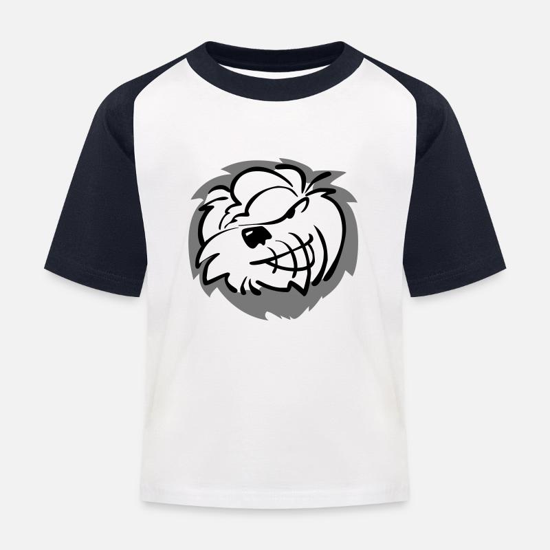 Bobtail - Kinder Baseball T-Shirt - Weiß/Navy