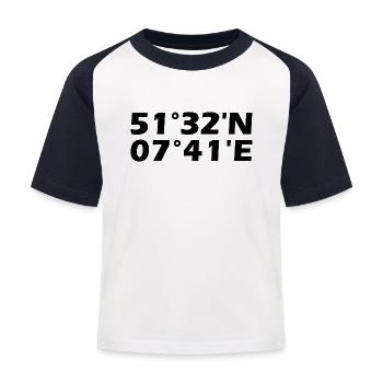 Unna coordinates - Kids' Baseball T-Shirt - white/navy - Front