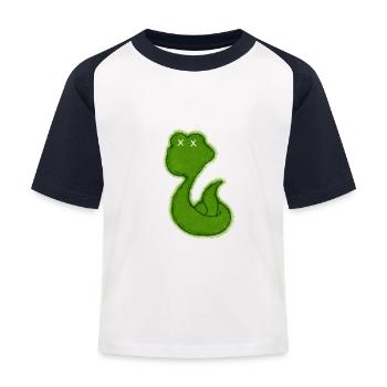 Dead Snake - Kids' Baseball T-Shirt - white/navy - Front
