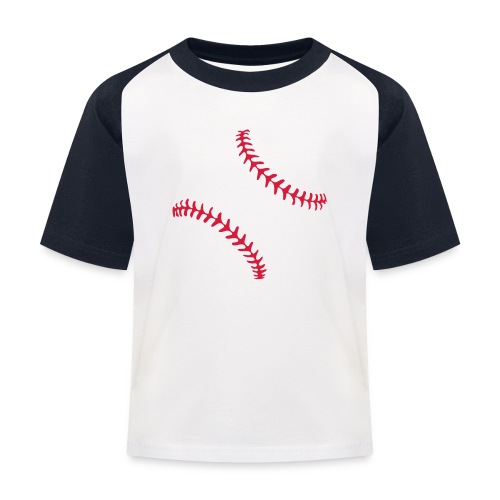 Realistic Baseball Seams - Baseball T-shirt til børn